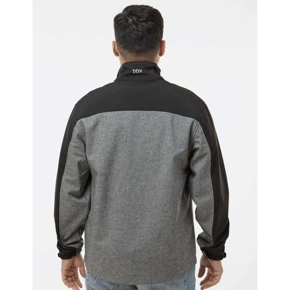 DRI DUCK 5350 Motion SoftShell Jacket Mens XL Black/Heather Water Resistant NWT‎
